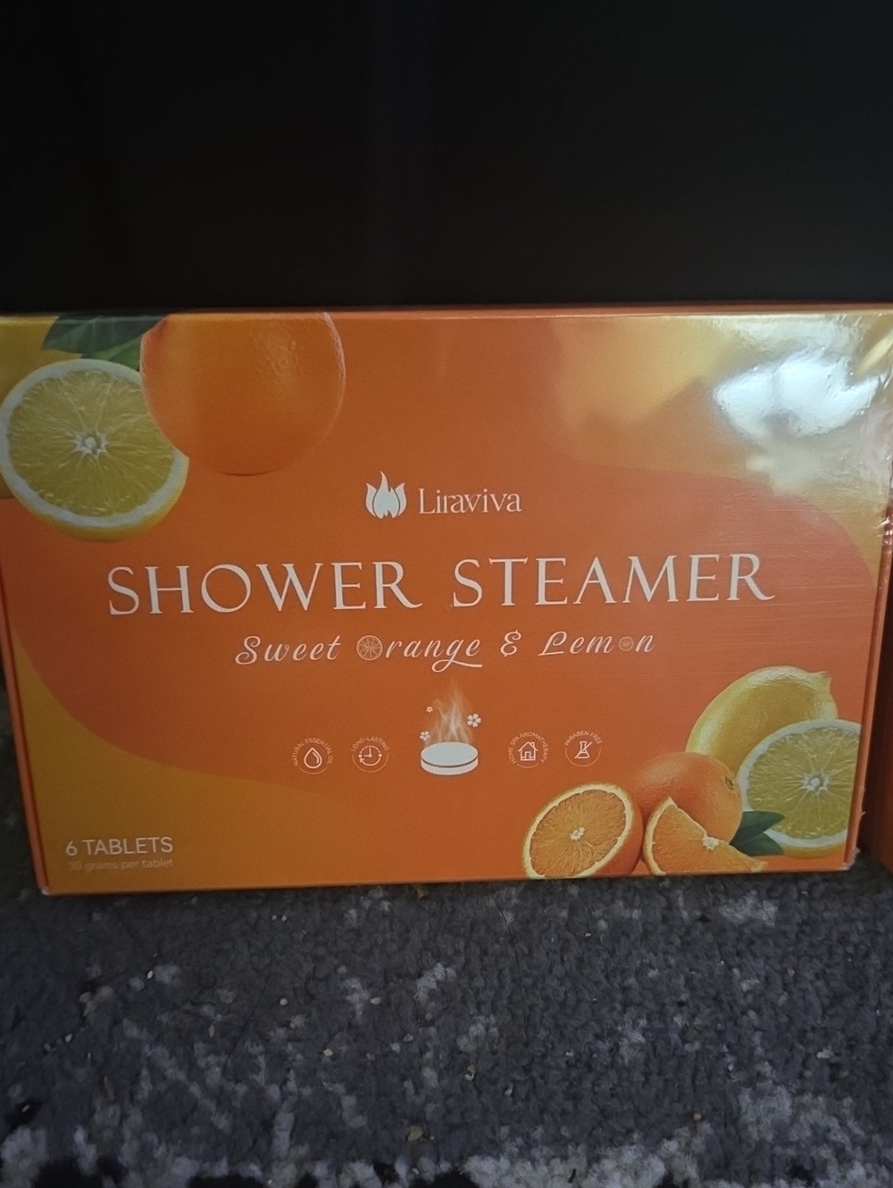 6 Boxes Of 6 Tablets Per Box Sweet Orange & Lemon Shower Steamer
